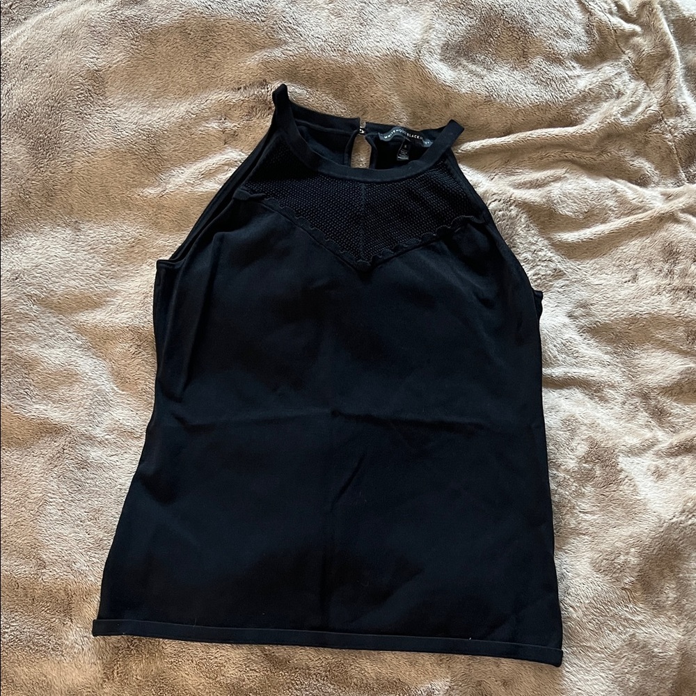 WHBM Chic Black Sleeveless Women's Tank Top in size S